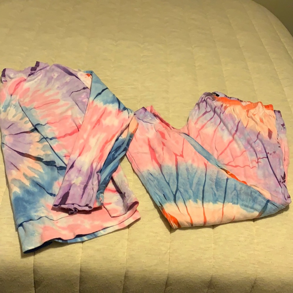 Pajama set tie dye